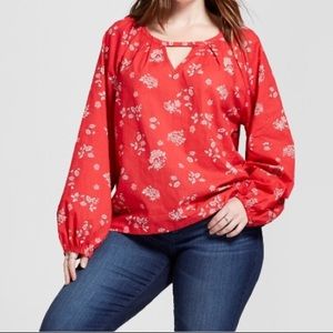 COPY - Long Sleeve Printer Woven Top